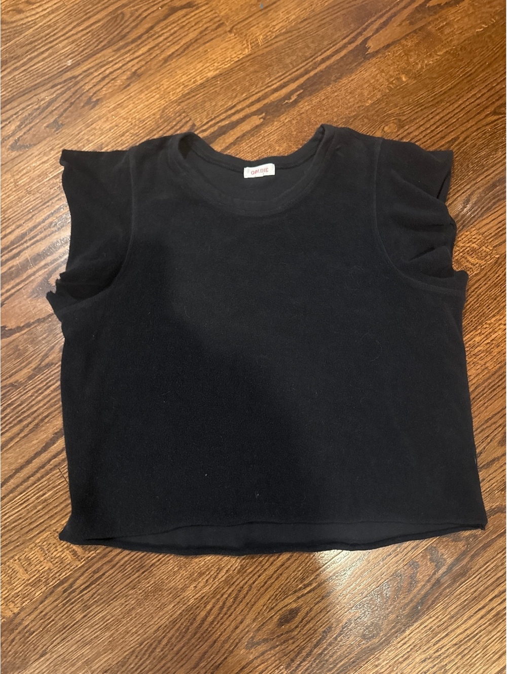 Goldie Black Terry Cloth Shirt Size Medium